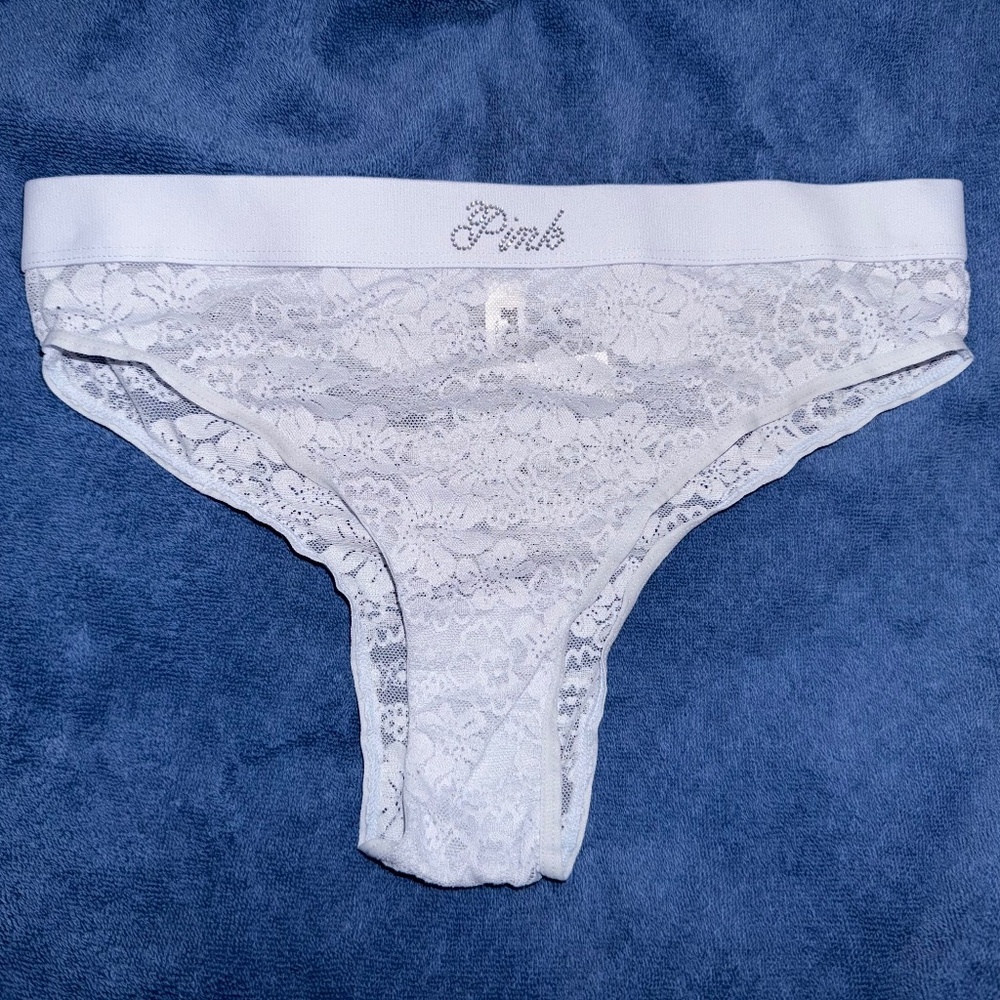Victoria's Secret PINK Lace Brazilian Panty Size M